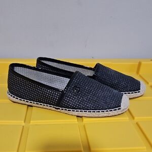 Michael Kors Black Espadrille Slip-On Flats